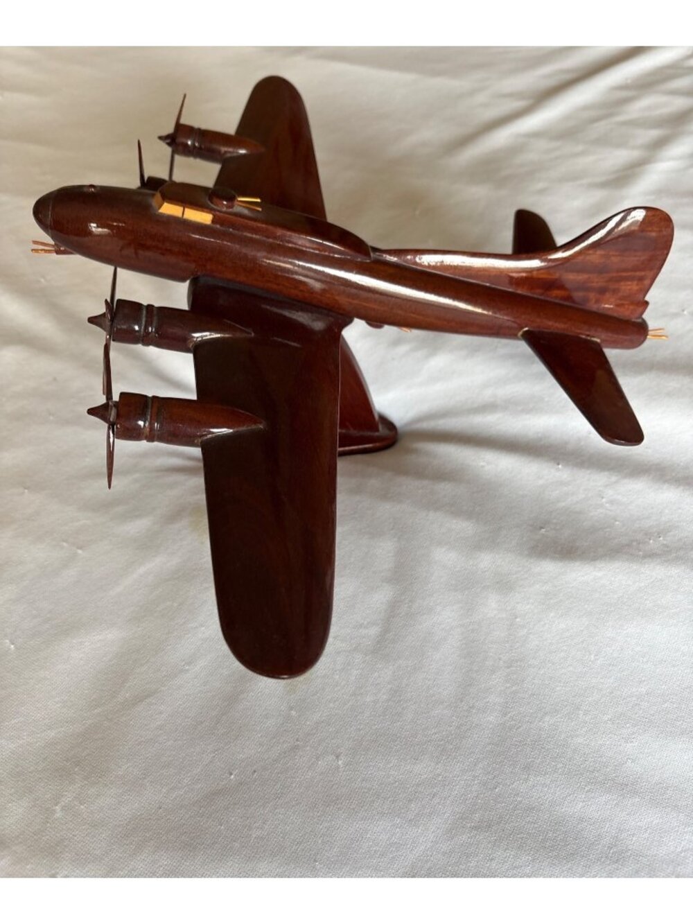 Handcrafted Wooden Airplane Model With Polished Finish Made In Vietnam - Picture 3 of 16